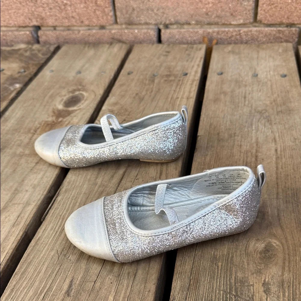 Disney Glittery Silver Kids Dress Shoes Size 11